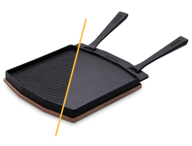 Ooni  Poele à griller en fonte double face support inox